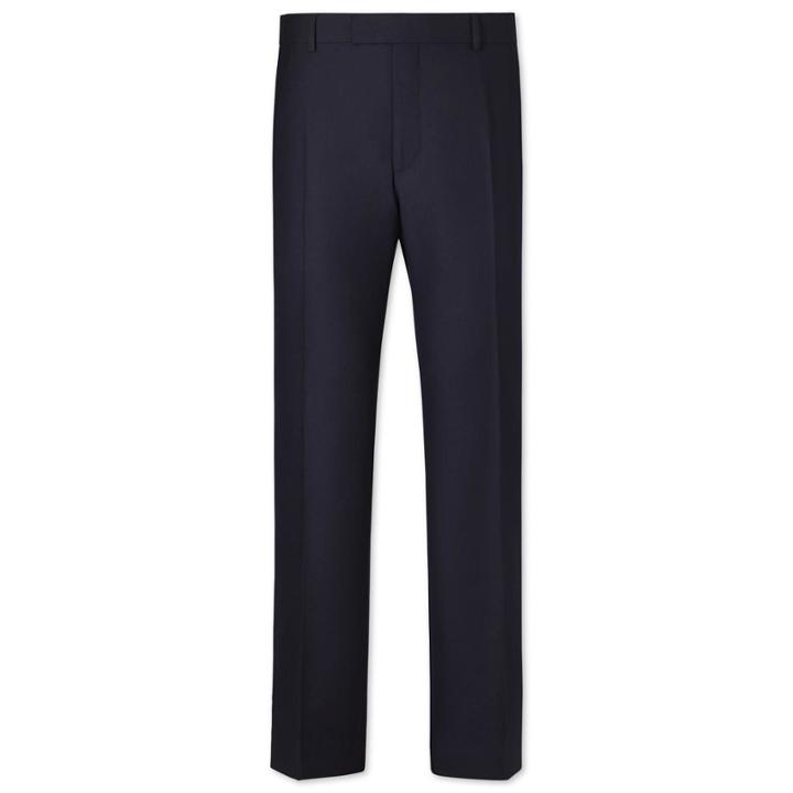 Charles Tyrwhitt Charles Tyrwhitt Navy Slim Fit British Hopsack Luxury Suit Wool Pants Size W32 L38
