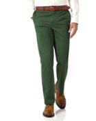 Charles Tyrwhitt Green Slim Fit Flat Front Washed Cotton Chino Pants Size W30 L32 By Charles Tyrwhitt