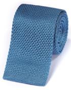  Blue Silk Knitted Classic Tie By Charles Tyrwhitt