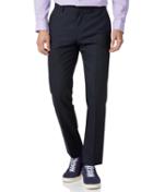  Midnight Blue Slim Fit Merino Business Suit Wool Pants Size W32 L30 By Charles Tyrwhitt