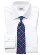  Classic Fit Egyptian Cotton Cavalry Twill White Dress Shirt Single Cuff Size 16/34 By Charles Tyrwhitt
