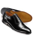 Charles Tyrwhitt Charles Tyrwhitt Black Clarence Toe Cap Brogue Shoes Size 8.5
