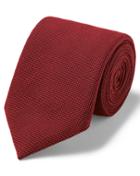  Red Plain Wool Silk Italian Luxury Tie By Charles Tyrwhitt