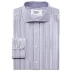 Charles Tyrwhitt Charles Tyrwhitt Navy Royal Oxford Stripe Non-iron Spread Slim Fit Shirt (14.5 - 32)