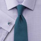 Charles Tyrwhitt Classic Fit Non-iron Houndstooth Lilac Cotton Dress Shirt French Cuff Size 15/35 By Charles Tyrwhitt