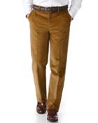 Charles Tyrwhitt Charles Tyrwhitt Yellow Classic Fit Jumbo Cord Cotton Tailored Pants Size W32 L30