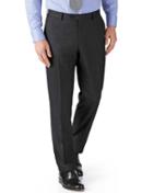 Charles Tyrwhitt Charles Tyrwhitt Charcoal Slim Fit Birdseye Travel Suit Wool Pants Size W30 L38
