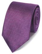  Purple Tonal Silk Classic Tie By Charles Tyrwhitt