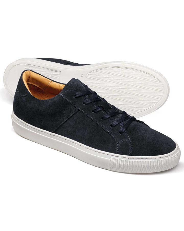 Charles Tyrwhitt Navy Suede Sneakers Size 11 By Charles Tyrwhitt
