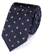 Charles Tyrwhitt Slim Navy Silk Paisley Luxury Tie By Charles Tyrwhitt