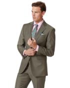  Olive Slim Fit Twill Business Suit Wool Jacket Size 38 By Charles Tyrwhitt