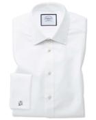  Extra Slim Fit Egyptian Cotton Royal Oxford White Dress Shirt French Cuff Size 14.5/32 By Charles Tyrwhitt