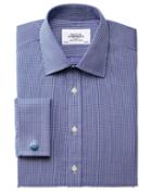 Charles Tyrwhitt Charles Tyrwhitt Slim Fit Non-iron Puppytooth Royal Blue Shirt