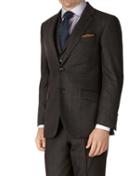 Charles Tyrwhitt Charles Tyrwhitt Dark Grey Classic Fit Saxony Business Suit Wool Jacket Size 36