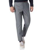  White And Navy Extra Slim Fit Stretch Non-iron Cotton Tailored Pants Size W30 L32 By Charles Tyrwhitt