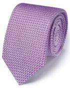 Charles Tyrwhitt Charles Tyrwhitt Lilac Silk Italian Luxury Plain Grenadine Tie