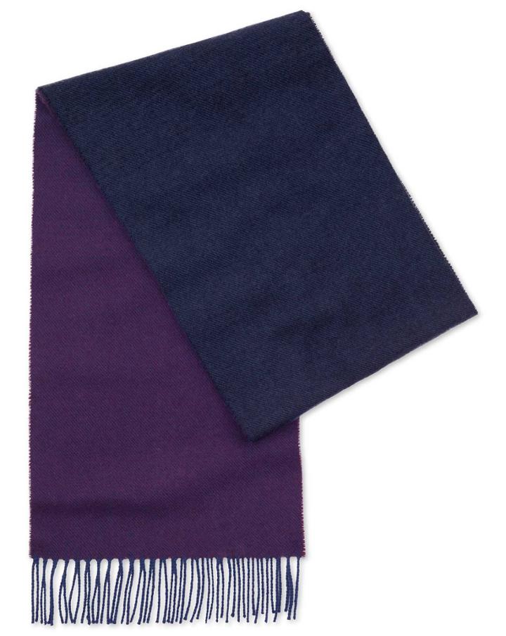  Purple Ombre Lambswool Scarf By Charles Tyrwhitt