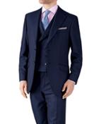 Charles Tyrwhitt Charles Tyrwhitt Navy Classic Fit British Panama Luxury Suit Wool Jacket Size 40