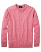 Charles Tyrwhitt Charles Tyrwhitt Pink Cotton Cashmere Crew Neck Cotton/cashmere Sweater Size Large