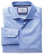 Charles Tyrwhitt Charles Tyrwhitt Slim Fit Semi-spread Collar Business Casual Sky Blue Egyptian Cotton Dress Shirt Size 16/38
