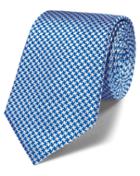 Charles Tyrwhitt Royal Blue Silk Classic Puppytooth Tie By Charles Tyrwhitt