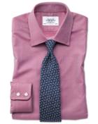 Charles Tyrwhitt Extra Slim Fit Egyptian Cotton Royal Oxford Magenta Dress Casual Shirt French Cuff Size 14.5/32 By Charles Tyrwhitt