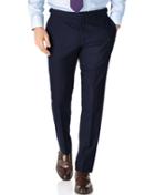 Navy Slim Fit British Serge Luxury Suit Wool Pants Size W34 L38 By Charles Tyrwhitt