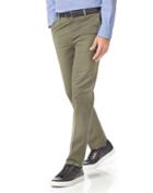 Charles Tyrwhitt Olive Extra Slim Fit Flat Front Non-iron Cotton Chino Pants Size W30 L32 By Charles Tyrwhitt