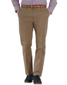 Charles Tyrwhitt Tan Slim Fit Flat Front Non-iron Cotton Chino Pants Size W30 L30 By Charles Tyrwhitt
