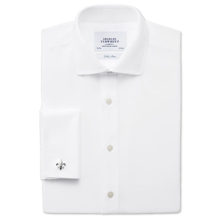 Charles Tyrwhitt Charles Tyrwhitt White Twill Non-iron Spread Classic Fit Shirt (15 - 33)