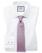  Extra Slim Fit White Egyptian Cotton Poplin Dress Shirt French Cuff Size 14.5/32 By Charles Tyrwhitt