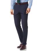  Navy Slim Fit Italian Twill Luxury Suit Wool Pants Size W32 L30 By Charles Tyrwhitt