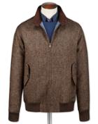 Charles Tyrwhitt Charles Tyrwhitt Brown Harrington Wool Jacket Size 36