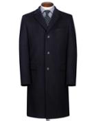 Charles Tyrwhitt Charles Tyrwhitt Classic Fit Navy Wool And Cashmere Overwool/cashmere Coat Size 36