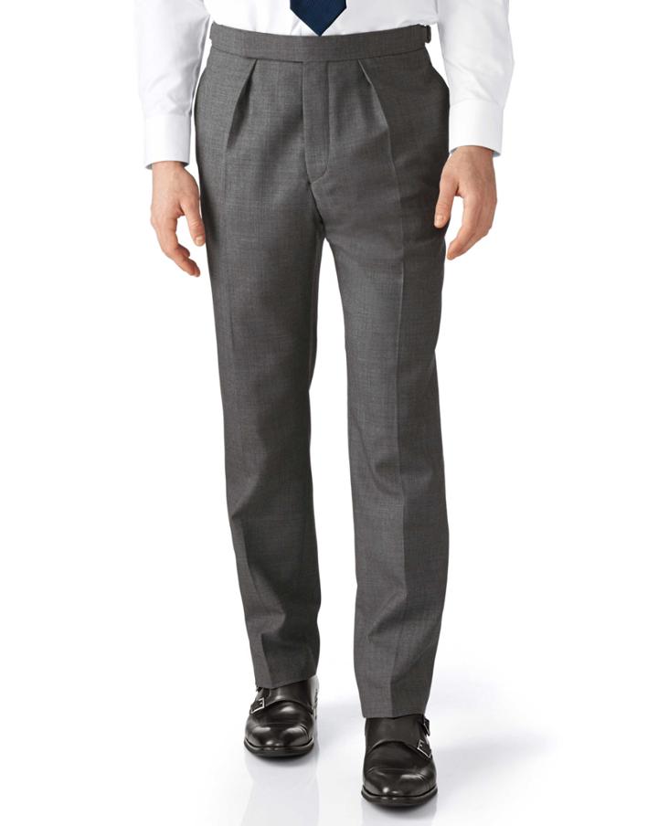  Dark Grey Classic Fit Morning Suit Pants Size 30/38 By Charles Tyrwhitt