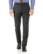 Charles Tyrwhitt Charcoal Stripe Slim Fit Flannel Business Suit Wool Pants Size W32 L32 By Charles Tyrwhitt