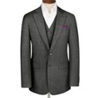 Charles Tyrwhitt Charles Tyrwhitt Grey Classic Fit Apsley Sharkskin Business Suit Super 100 Wool Jacket Size 36