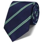 Charles Tyrwhitt Charles Tyrwhitt Classic Navy And Green Double Stripe Tie