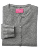 Charles Tyrwhitt Charles Tyrwhitt Light Grey Merino Cashmere Cardigan Size 14