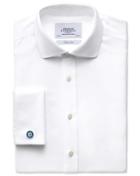 Charles Tyrwhitt Charles Tyrwhitt Slim Fit Spread Collar Non-iron Twill White Cotton Dress Shirt Size 14.5/32