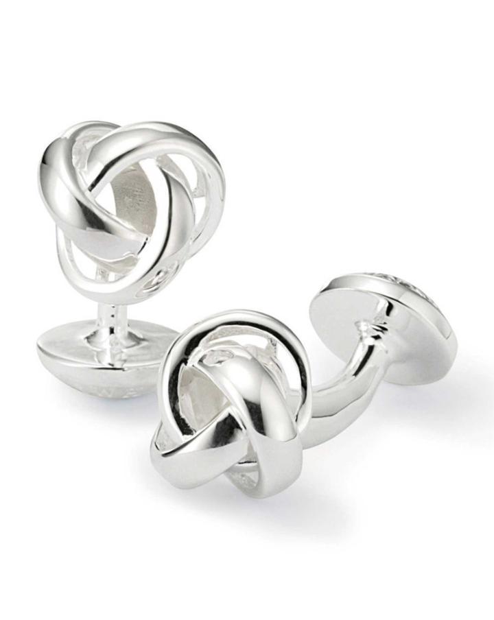 Knot Silver Plated Cufflinks By Charles Tyrwhitt