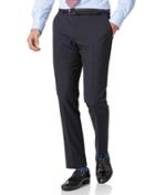  Navy Slim Fit Herringbone Business Suit Wool Pants Size W30 L30 By Charles Tyrwhitt