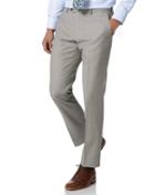  Light Grey Slim Fit Twill Business Suit Wool Pants Size W32 L34 By Charles Tyrwhitt