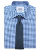 Charles Tyrwhitt Extra Slim Fit Gingham Royal Blue Cotton Dress Casual Shirt French Cuff Size 14.5/33 By Charles Tyrwhitt