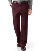 Charles Tyrwhitt Charles Tyrwhitt Wine Classic Fit Flat Front Cotton Chino Pants Size W32 L30