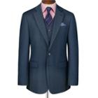 Charles Tyrwhitt Charles Tyrwhitt Mid Blue Classic Fit Spencer Birdseye Business Suit Wool Jacket Size 36