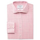Charles Tyrwhitt Charles Tyrwhitt Coral Soft Gingham Semi-spread Slim Fit Shirt (15 - 35)