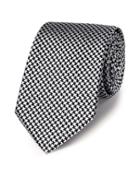 Charles Tyrwhitt Black Silk Classic Puppytooth Tie By Charles Tyrwhitt
