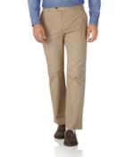  Tan Classic Fit Stretch Cotton Chino Pants Size W32 L30 By Charles Tyrwhitt