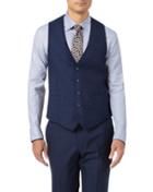 Charles Tyrwhitt Indigo Blue Adjustable Fit Panama Puppytooth Business Suit Wool Vest Size W38 By Charles Tyrwhitt